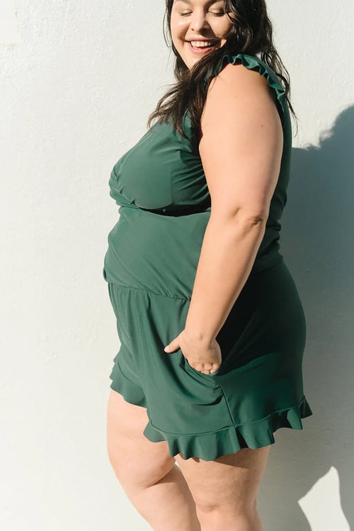 ⏰Lsat Day Sale⏰ Swim Romper Built-in Bra👙Detachable bra cup