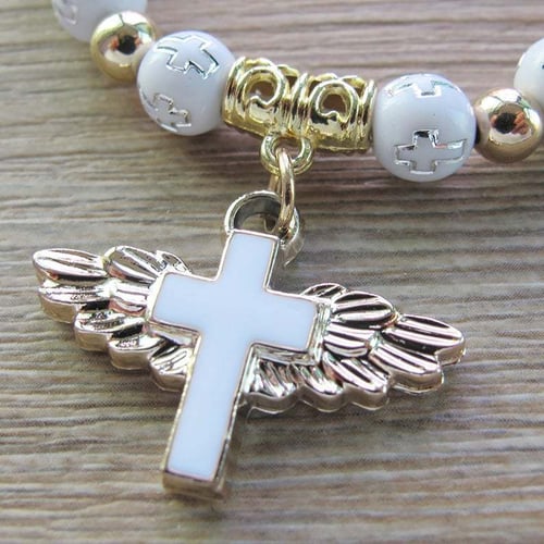 🎁2026 New Year Hot Sale🎁49% OFF🔥Angel Wing Cross Bracelet