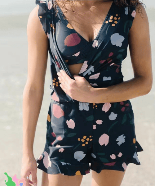 ⏰Lsat Day Sale⏰ Swim Romper Built-in Bra👙Detachable bra cup